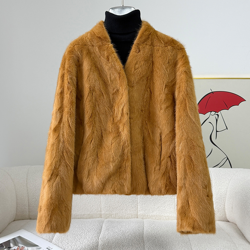 Mink Fur Coat for Women, Imported Mink Fur Coat, 2026 New Style, Fashionable, Simple, High-End Brand Fur Coat