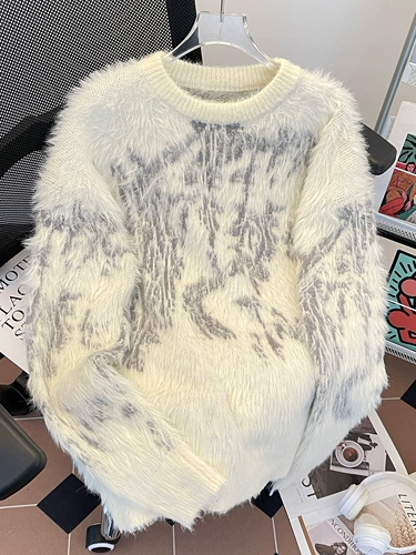 Демисезонный бархатный японский ретро удерживающий тепло свитер, оверсайз, увеличенная толщина, подходит для подростков