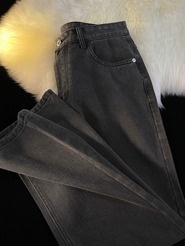 Осенние прямые свободные джинсы, японский ремень для отдыха, штаны, оверсайз, подходит для подростков