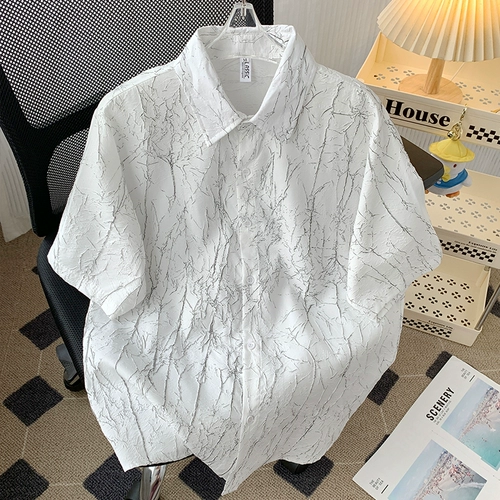 Летняя тонкая японская рубашка для отдыха, короткий рукав, подходит для подростков