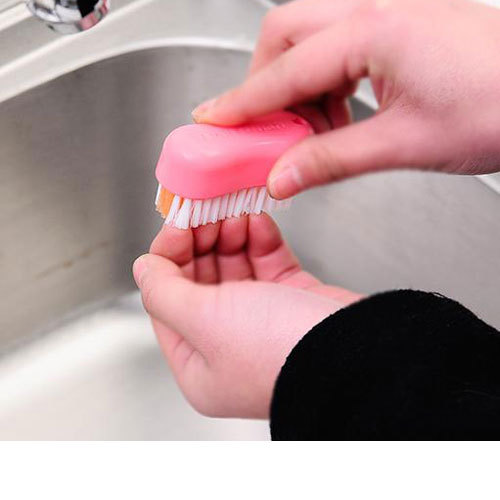 Japan imported manicure and manicure tool with suction cup mini hand washing brush gap cleaning brush nail cleaning brush