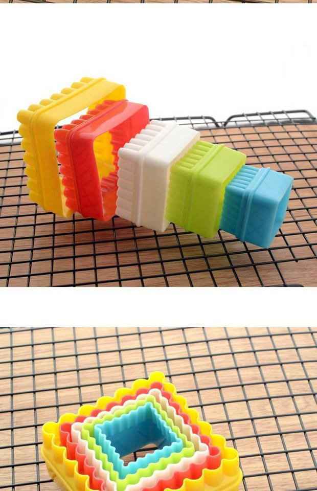Khuôn bánh bao nhựa tròn sáu trong một Nhà bếp sáng tạo DIY công cụ làm bánh bao da cắt da - Tự làm khuôn nướng khuôn silicon hình thú