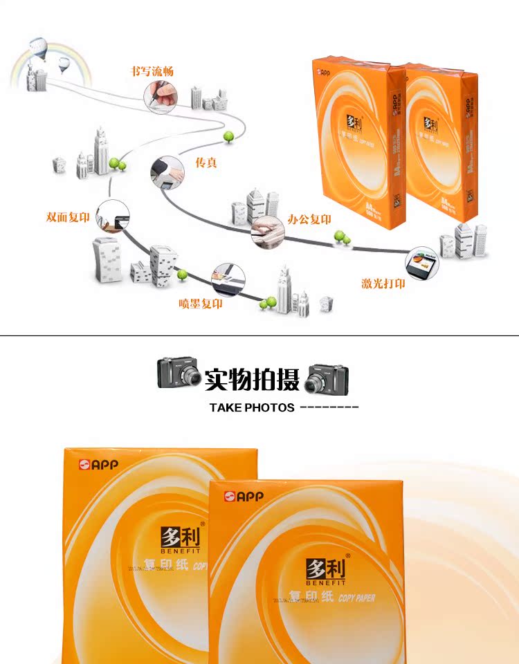 Dòng sản phẩm Dolly APP gói đơn 500 tờ 70g Giấy A4 a4 in bản sao giấy văn phòng giấy trắng thế giới tương lai