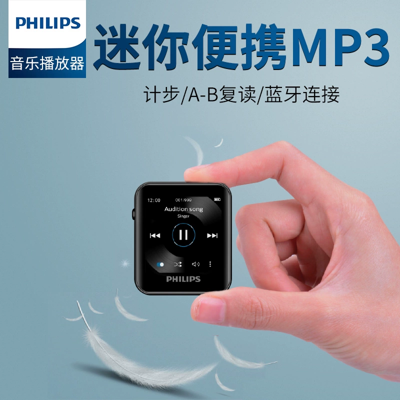 Philips sa6116 Bluetooth mp3 máy nghe nhạc mini nhỏ cầm tay Walkman Phiên bản tiếng Anh nghe học sinh hifi lặp lại chất lượng âm thanh dễ thương và nhỏ gọn có thể đeo được - Máy nghe nhạc mp3