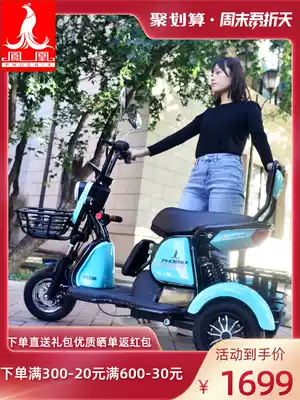 Phoenix electric tricycle electric car to pick up children family small recreational vehicle electric tricycle adult scooter
