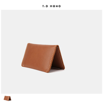 Leather Mini Lightweight Card Holder Small Wallet Pocket Bag Oil Waxed Leather Bank Credit Card Holder Mens Womens