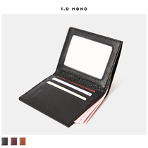 Junyu Cowhide Leisure Thin Drivers License Wallet Leather Driving License Set Drivers License Clip Document Multi-card Bit Big Bill