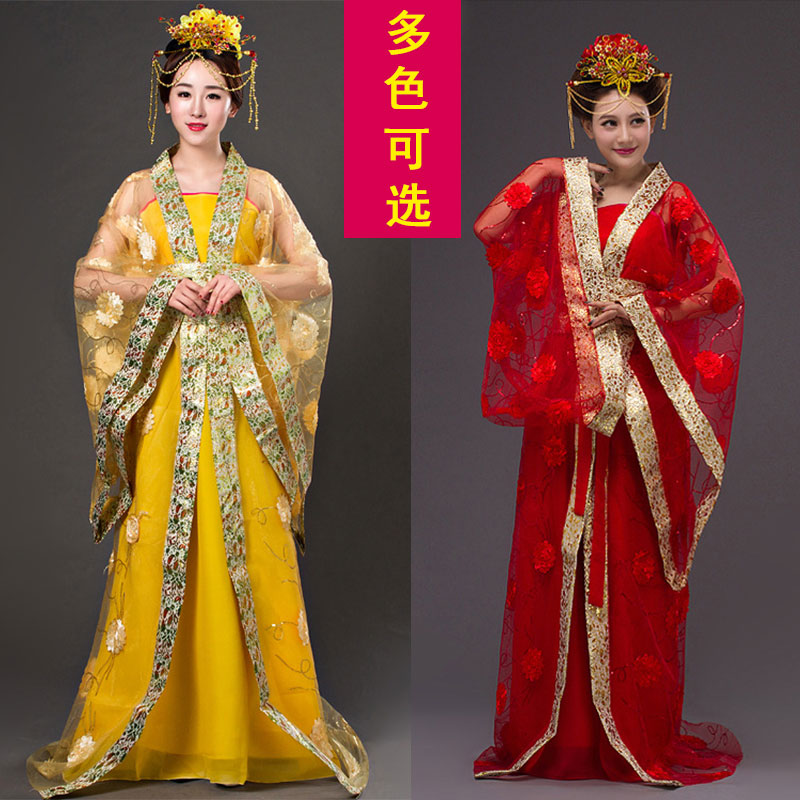 Adult Ancient Costume Hanfu Female style Tang Dynasty Song Dynasty Princess Guido Trailing Dance Suit Photo Performance of Costume Show Costume