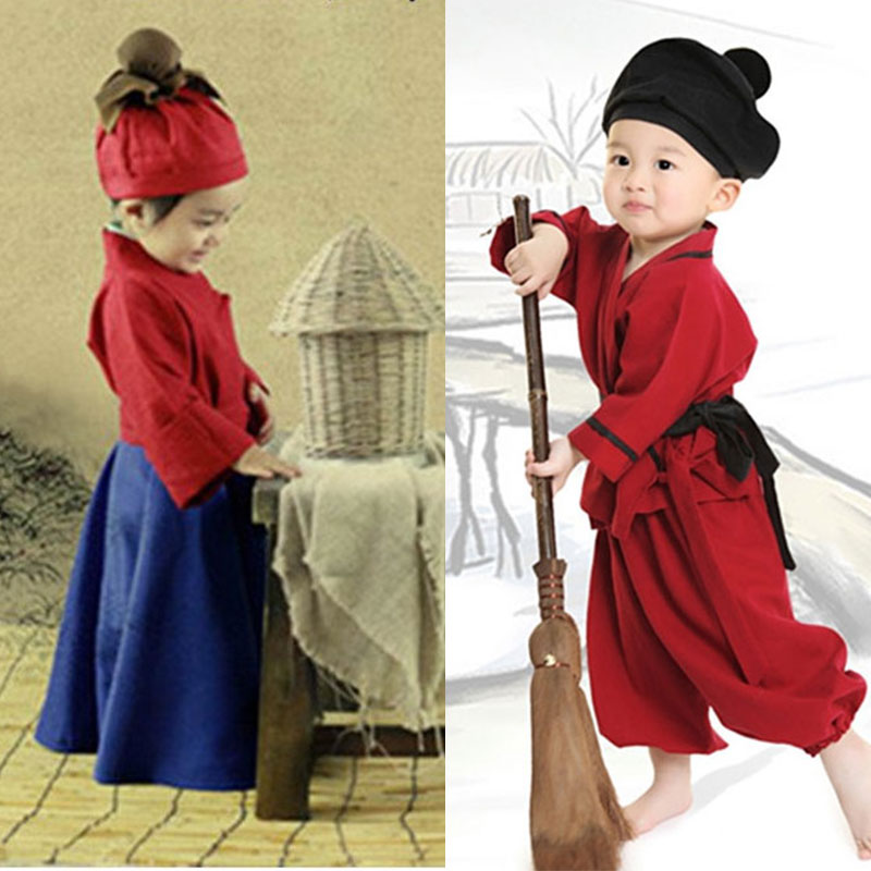 Ancient Children's Ancient Farmer Couple Couple Cowboys and Girls Couple Cowboys and Girls Show Clothes