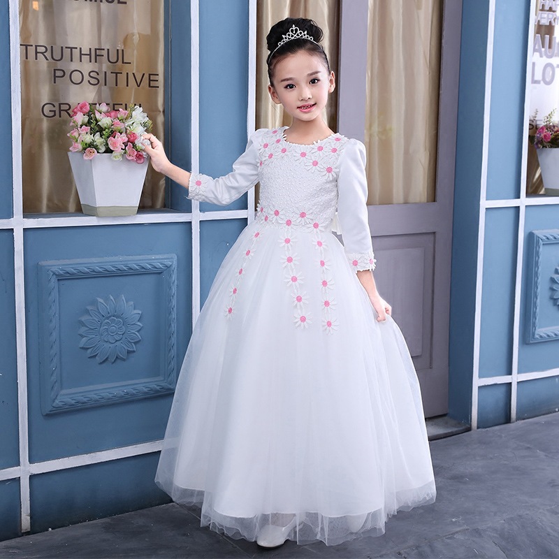 Young Child Girl's Piano Playing out of a Girl Child Playboy Princess Dress Dress A Little Host Gown