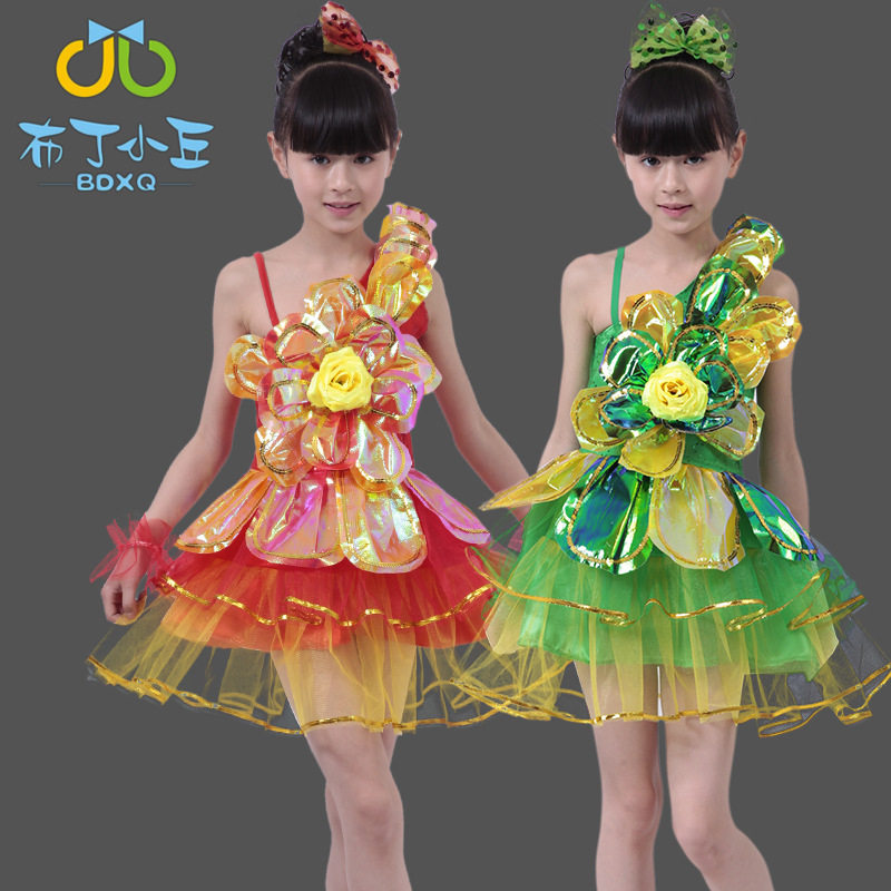 61 Children Dance Dresses Young Children Young Children Modern Dance Dress Little Girl Girl Sequin Dance Suit Performance Out