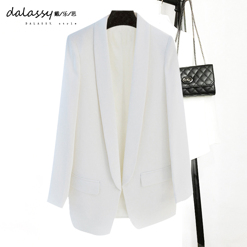 2024 Spring White Blazer for Women, Spring and Autumn Small Blazer with Mandarin Collar, Versatile Small Suit Top 2024 Spring White Blazer for Women, Spring and Autumn Small Blazer with Mandarin Collar, Versatile Small Suit Top