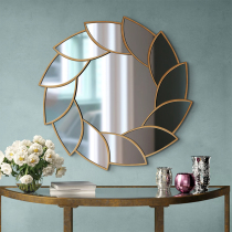 High-end Wall-mounted Art Background Wall Genguan Fireplace Decoration Mirror Bathroom Toilet Washing mirror Hotel Villa Mirror