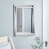 Vegan modern mirror Decorative Mirror Genguan Mirror Bathroom Mirror Makeup Mirror Eu Style Mirror Square-shaped panel Room hanging mirror Customized
