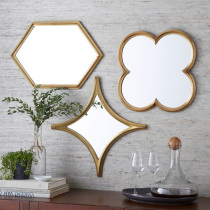 European simple home style combination decorative mirror Artistic creative entrance hanging mirror Living room sofa background wall mirror