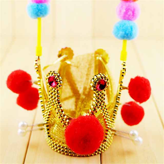 Halloween Monkey King Crown ສີມ່ວງ Gold Crown Crown Yuan Hat Monkey King Monkey King Hat Crown
