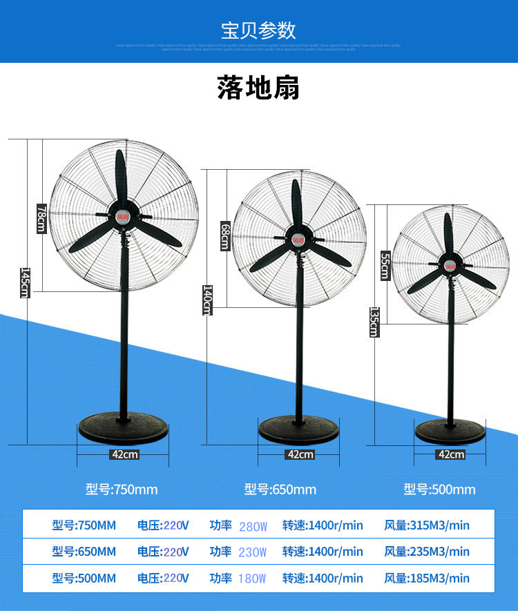 Quạt điện công nghiệp sừng mạnh mẽ nhà máy điện cao thương mại khối lượng lớn không khí cơ khí lắc đầu treo tường đứng - Quạt điện quạt hơi nước nhỏ