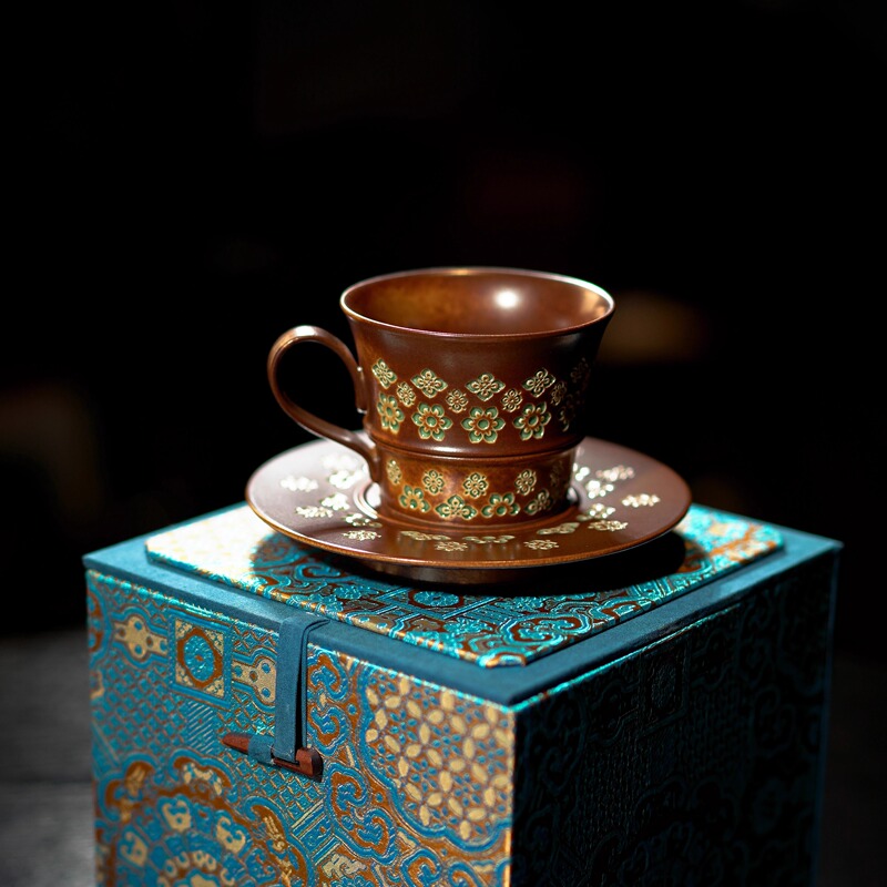 Porcelain Tea Notes Li Bin Tang Dynasty Style Coffee Cup Original Design Handmade Vintage Coffee Cup High-Value Cup