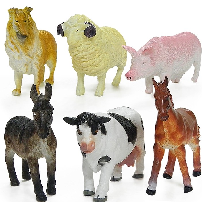 GOSNELL children's toy farm simulation animal model dog, sheep, pig, donkey, horse, COW, wine, GOSNELL