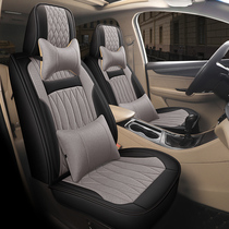 Seven-seat new car seat cover four seasons universal all-encompassing special car seat cushion breathable linen fabric seat cover