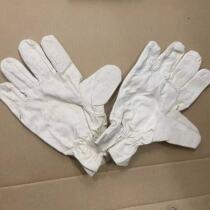 In stock old five-finger cloth gloves white wear-resistant work gloves labor protection cotton old canvas thickened protective gloves