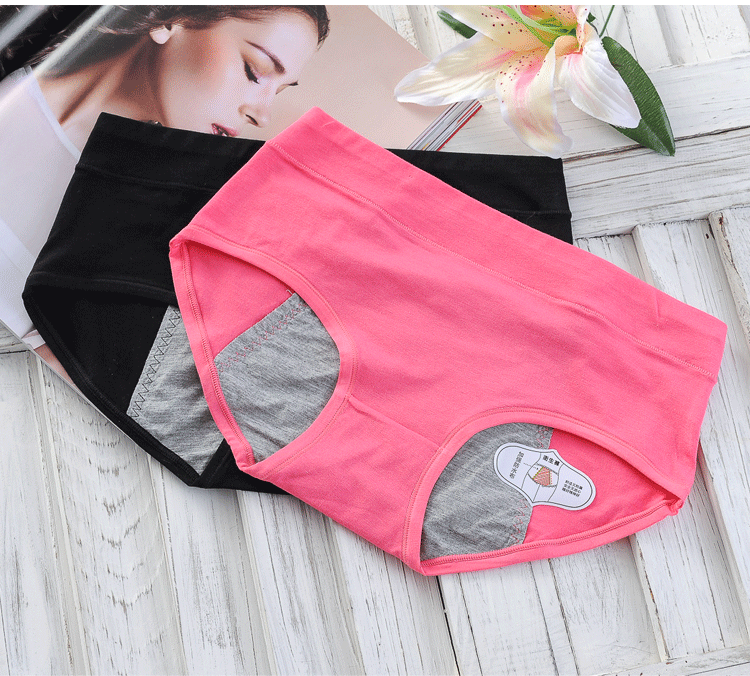 Đồ lót sinh lý, kinh nguyệt, cotton chống rò rỉ, thắt lưng, vệ sinh kinh nguyệt, đồ lót, thời kỳ sinh lý, thoáng khí giả, quần dì lớn - Giống cái quần chíp nữ đẹp