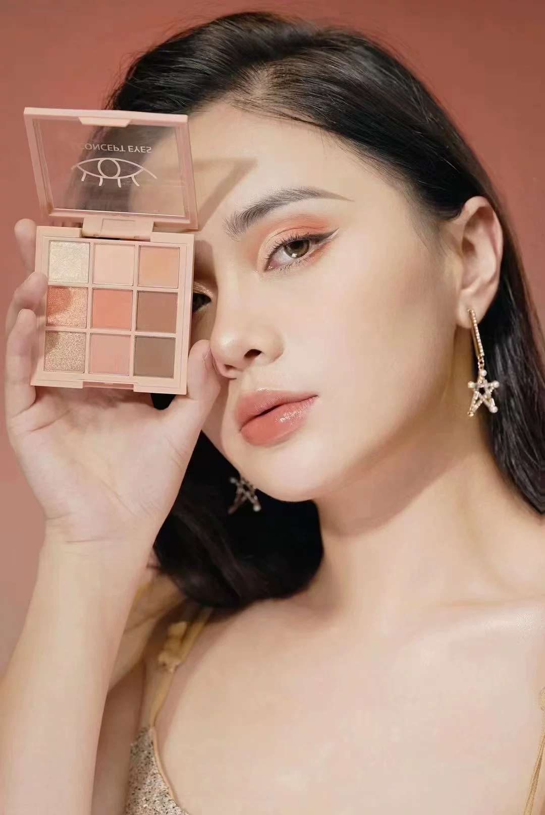 Тени для век 3concepteyes Mousse Ice Crystal Jiugong Eyeshadow Earth Color Длительное стойкое Таро глина палитра перламутровый матовый