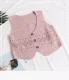Thu đông 2018 phiên bản Hàn Quốc mới của cổ chữ V họa tiết hình học áo vest rỗng váy ngắn với váy