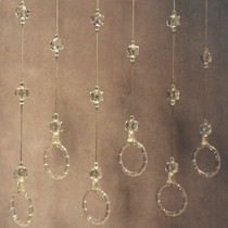 Wire bead chain hanging clothes rack clothing store clothes adhesive hook display rack Wall shop decoration hanging chain hanging chain