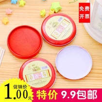 Red printing table ink seal with iron box process fast drying ink paste large small and medium financial office supplies wholesale