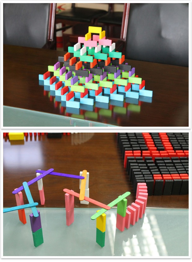 Khối siêu lớn của Hoa Kỳ Số 5 domino 7.2CM đào tạo giáo dục cho người lớn bằng gỗ tập trung vào các khối xây dựng đồ chơi trí tuệ