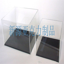 Transparent acrylic sheet display stand customized dust cover black base model box plexiglass custom-made