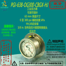 (PGI-63B-OG300-CBGX-HJ) Swagelok Swagelok Industrial Pressure Gauge 3 8