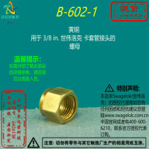 (B-602-1) nuts for Swagelok Swagelok brass 3 8 in ferrule fittings