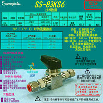 (SS-83KS6) Swagelok Swagelok High Pressure Ball Valve 3 8 in Tubing PCTFE Seat