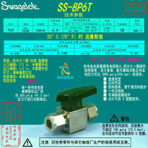 (SS-8P6T) Swagelok Quarter Plug Valve 1 2 in Cartridge