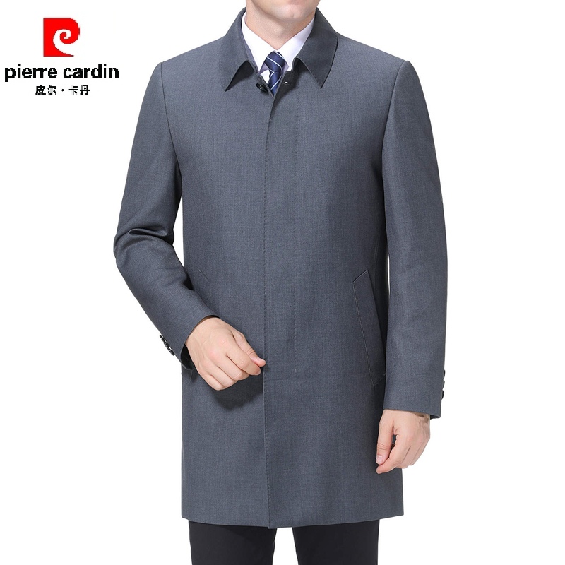 Pilkardon Wind Jersey Men's Size Autumn Winter New Middle Aged Men Mid-length Editions Business Casual Dad Dress Coats