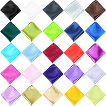 LSLYMY business Fashion suit solid color pocket towel mens shirt handkerchief scarf accessories simulation Silk