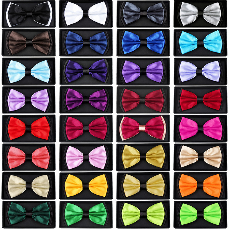 LSLYMY Men's Business Fashion Fashion Casual Wedding Groom Infini Emulation Silk Bicolor Bow Tie Bow Tie
