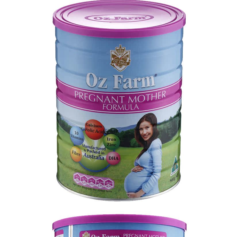 Úc mua Oz Farm phụ nữ mang thai trong thời kỳ mang thai cho con bú sữa bột dinh dưỡng mẹ 900g có chứa axit folic