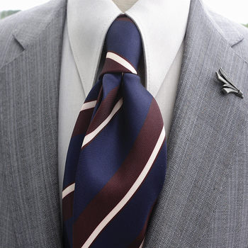 Men's and Women's Retro Casual Printed Ties, Hong Kong Style, Artistic, Old Money Style, Formal Wear, Business, Wedding, Patterned, Striped, Dark Red and Green