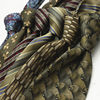 10cm Silk Printed Tie Mulberry Silk Vintage British Style Silk Tie Italian Coffee Color Green Pattern