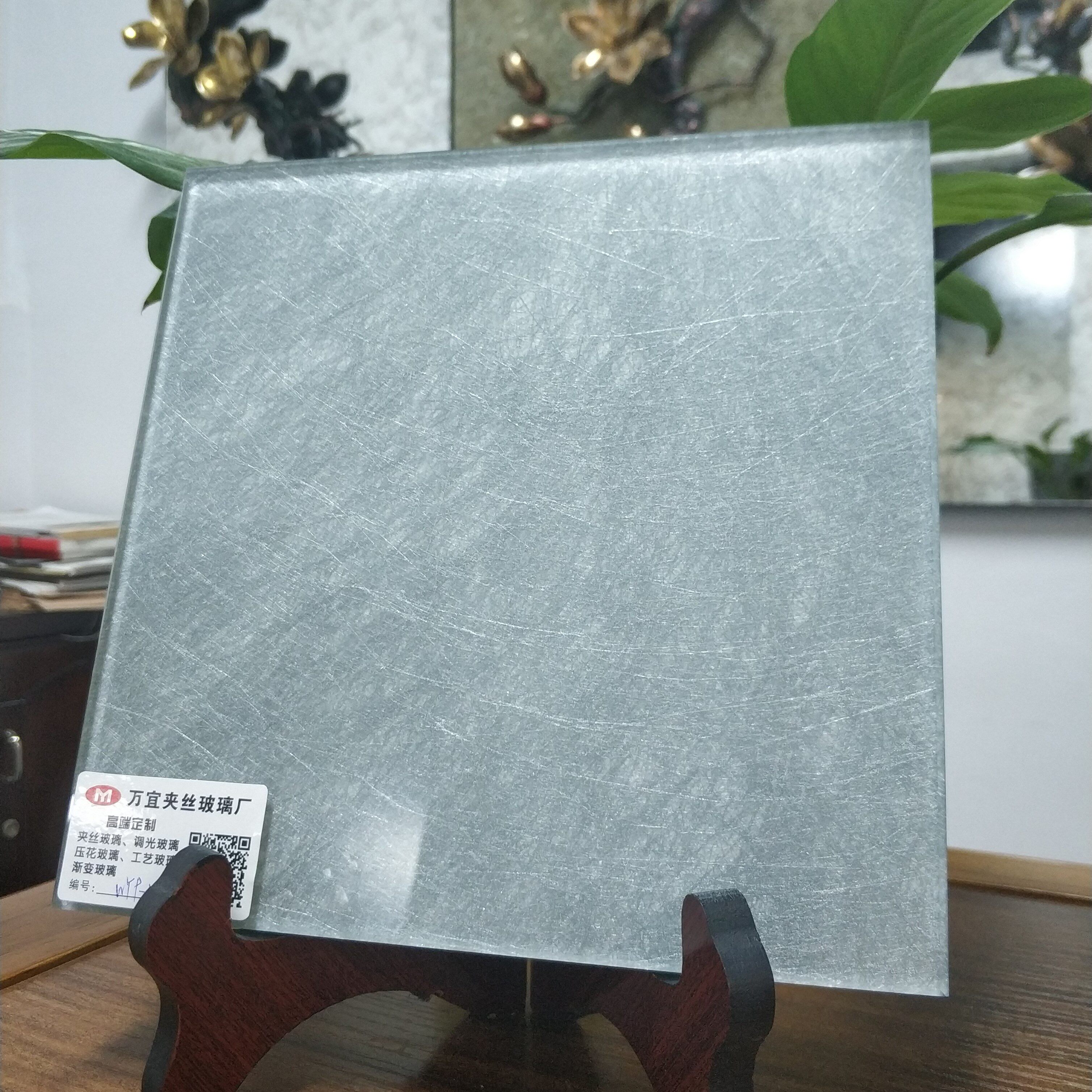 Wire and cloth tempered glass Nordic style pattern lines small fresh partition porch living room dining room card seat customization