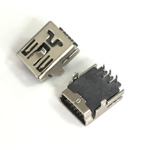 MINI USB interface connector MINI USB interface 5p plug-in plate bent foot 2 pin positioning
