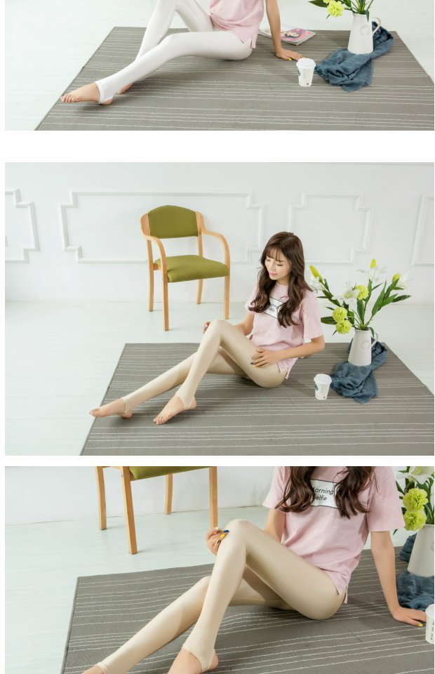 Bước chân, quần sáng bóng, mặc của phụ nữ, quần thể hình co giãn, kích thước lớn, bàn chân nhỏ, quần dài, mùa xuân và mùa thu, mỏng, bó sát, chín điểm, xà cạp quần ống rộng nữ