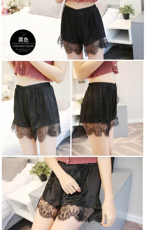 Quần an toàn nữ mùa hè quần short ren lông mi quần bảo hiểm có thể được mặc bên ngoài quần short xà cạp phần mỏng phiên bản Hàn Quốc của ba quần quần short nữ ống rộng