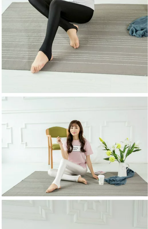 Bước chân, quần sáng bóng, mặc của phụ nữ, quần thể hình co giãn, kích thước lớn, bàn chân nhỏ, quần dài, mùa xuân và mùa thu, mỏng, bó sát, chín điểm, xà cạp