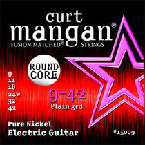 US production of electric guitar strings Curt Mangan Pure Nickel Round Core Series 5 sets