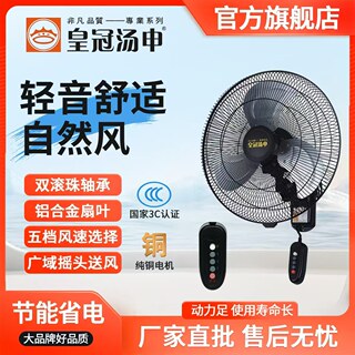 Official flagship store silent remote control wall fan shaking head