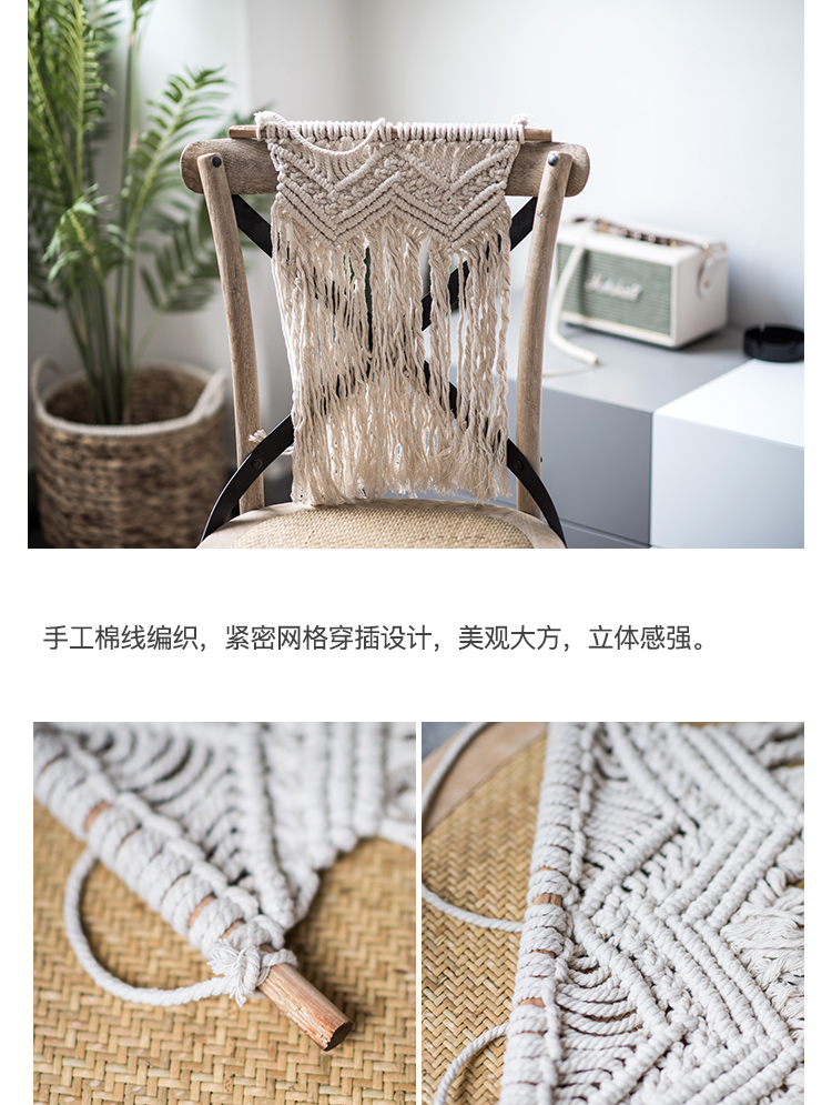 Phong cách bắc âu dệt tay tấm thảm bohemian occlusion hộp phân phối mẫu mềm trang trí phòng tường bức tranh tường thảm trang trí phòng ngủ